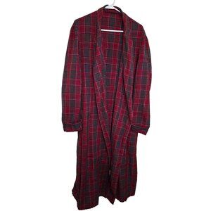 Vintage Wise Plaid Robe Size L Red & Green Cotton Blend